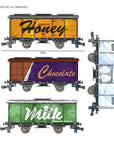 All Aboard Locomotive wall decal set - Rolling Panda