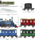 All Aboard Locomotive wall decal set - Rolling Panda