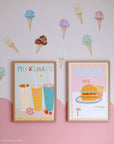 Scoops Ice Cream wall decal set - Rolling Panda