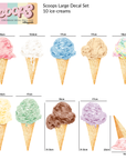 Scoops Ice Cream wall decal set - Rolling Panda