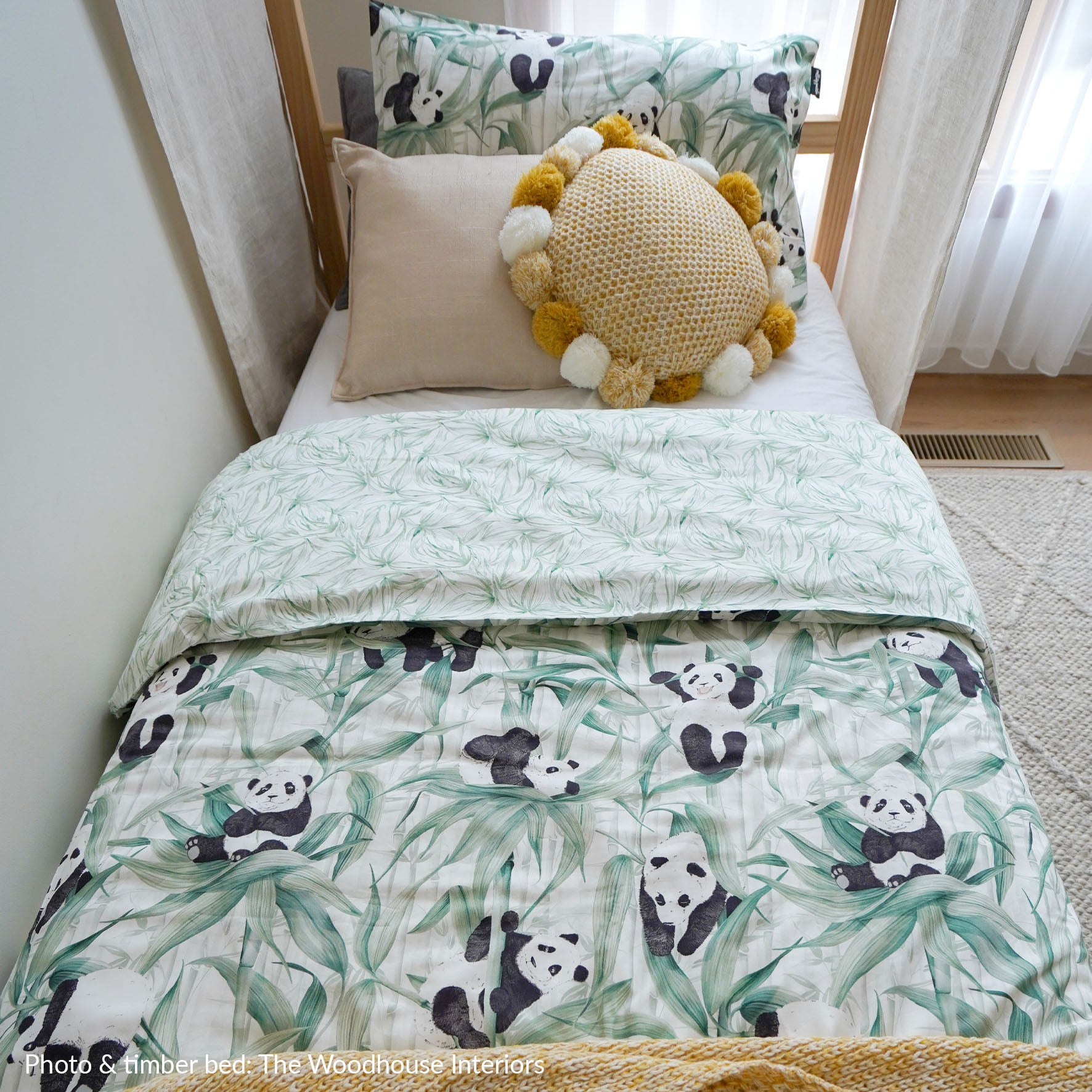 Panda Dreams Cotton Quilt Cover Set - Rolling Panda