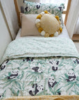 Panda Dreams Single Quilt Cover - Rolling Panda