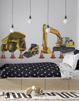 Big Boys Toys Earthmovers wall decal set - Rolling Panda