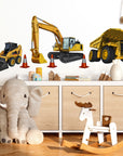 Big Boys Toys Earthmovers wall decal set - Rolling Panda