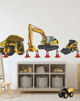 Big Boys Toys Earthmovers wall decal set - Rolling Panda