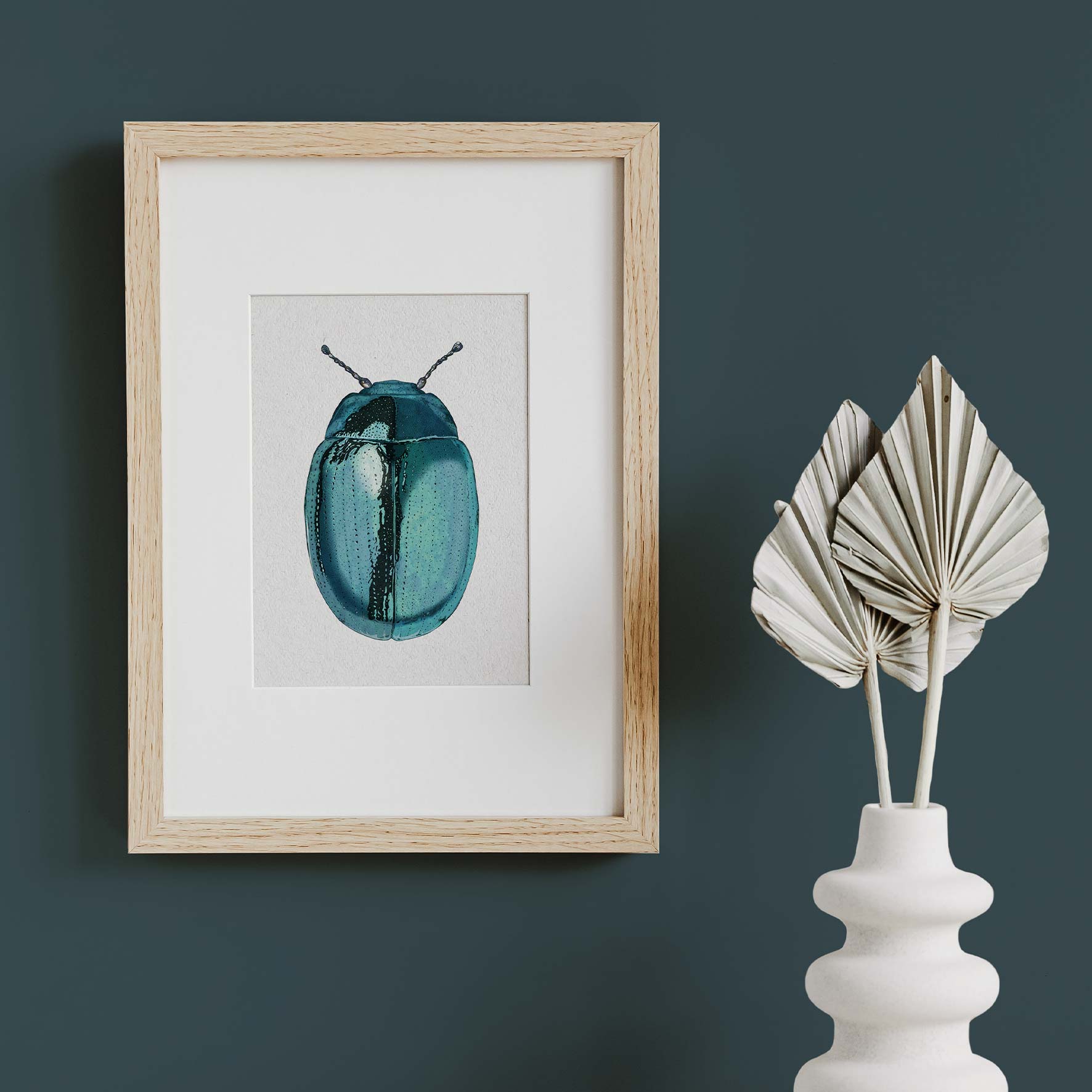 Blue Beetle - Fine Art Print - Rolling Panda