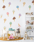 Scoops Ice Cream wall decal set - Rolling Panda