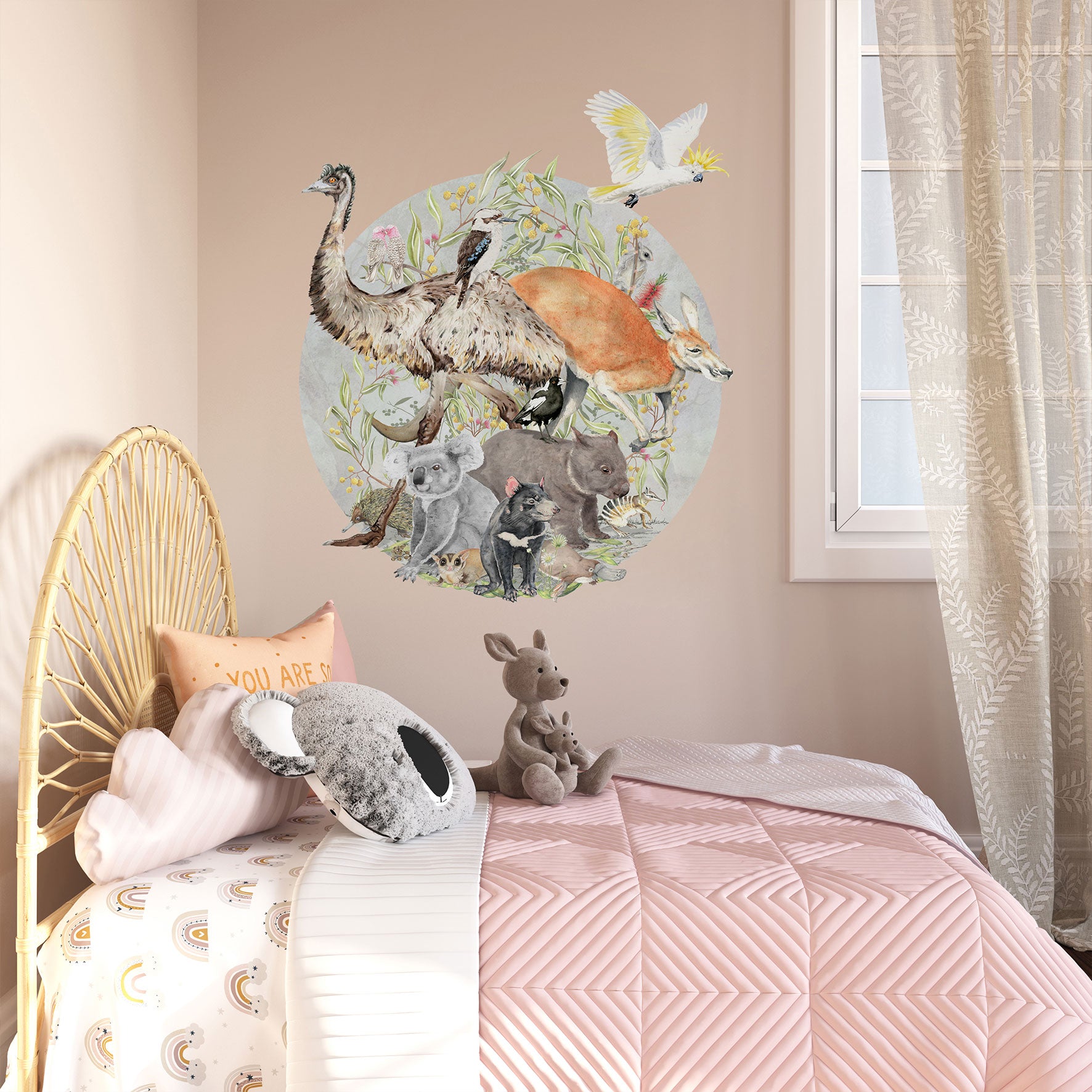 Beauty Rich &amp; Rare Australian Animals wall decal - Rolling Panda