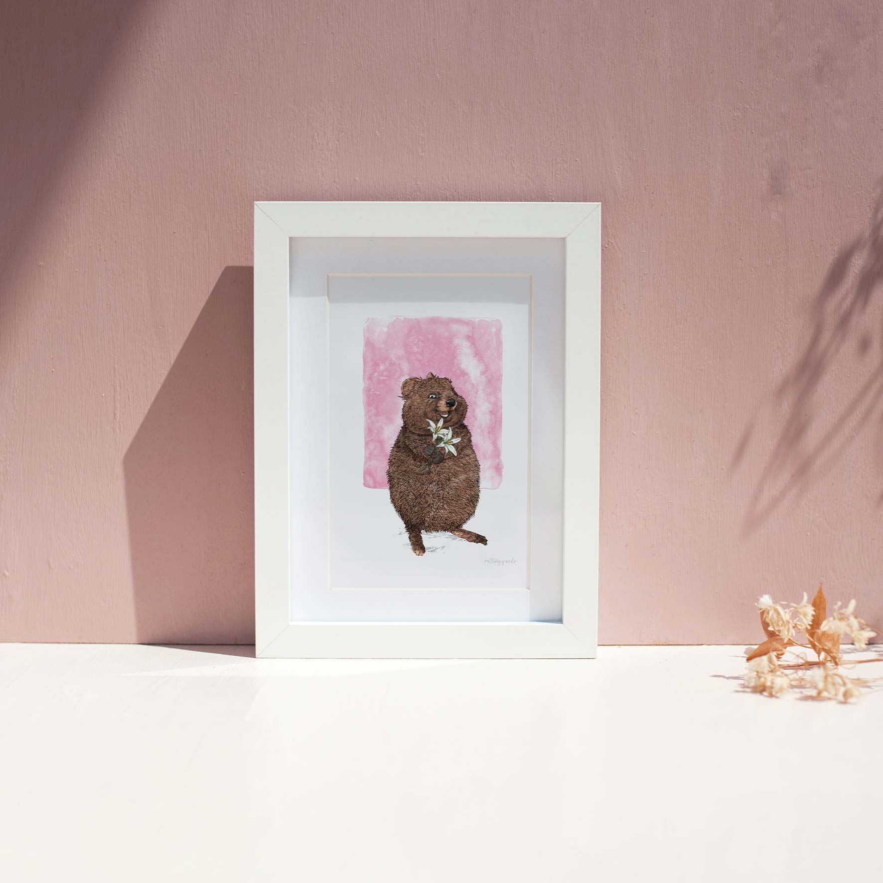 Happy Quokka - Fine Art Print - Rolling Panda