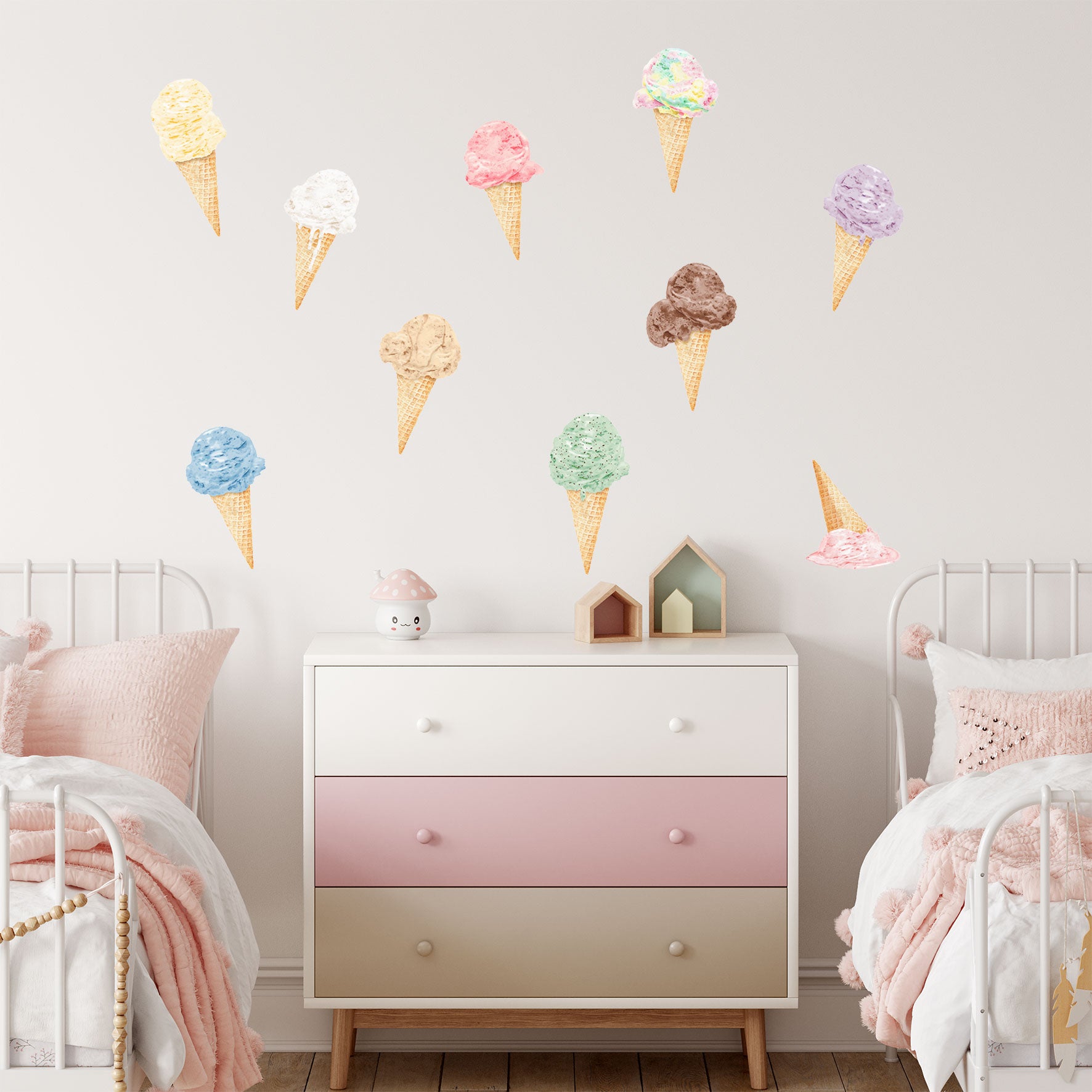 Scoops Ice Cream wall decal set – Rolling Panda